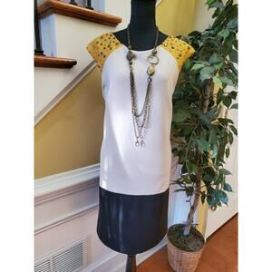 Luxology Color Block Dress w/ Embellishments SZ 14